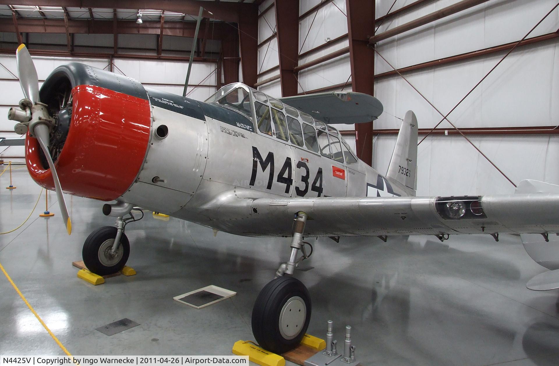 N4425V, Consolidated Vultee BT-13B (SNV-2) C/N 79-326, Vultee BT-13B (SNV-2) Valiant at the Yanks Air Museum, Chino CA