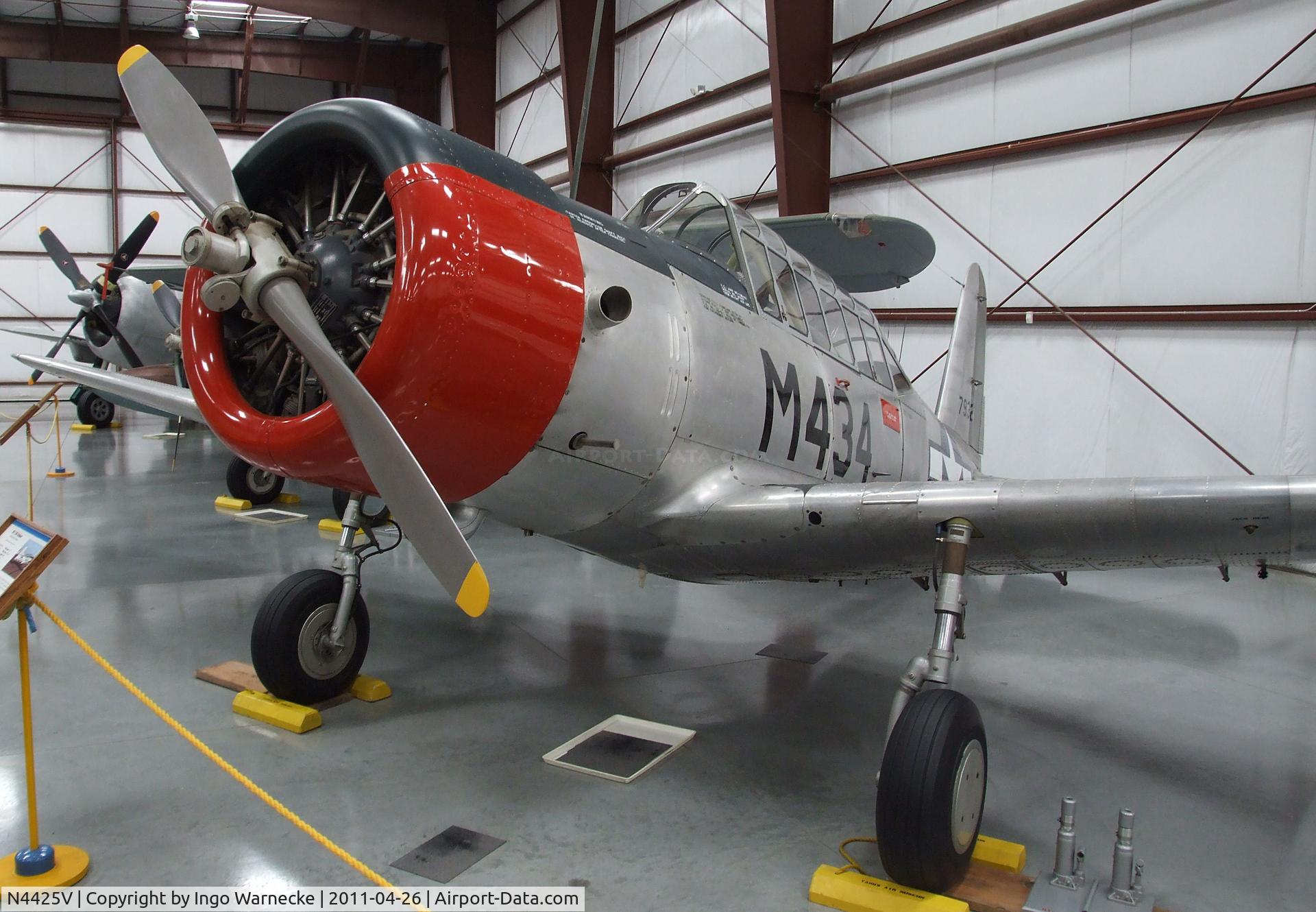 N4425V, Consolidated Vultee BT-13B (SNV-2) C/N 79-326, Vultee BT-13B (SNV-2) Valiant at the Yanks Air Museum, Chino CA