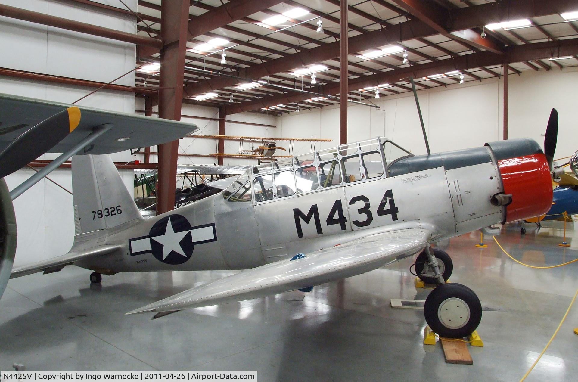 N4425V, Consolidated Vultee BT-13B (SNV-2) C/N 79-326, Vultee BT-13B (SNV-2) Valiant at the Yanks Air Museum, Chino CA