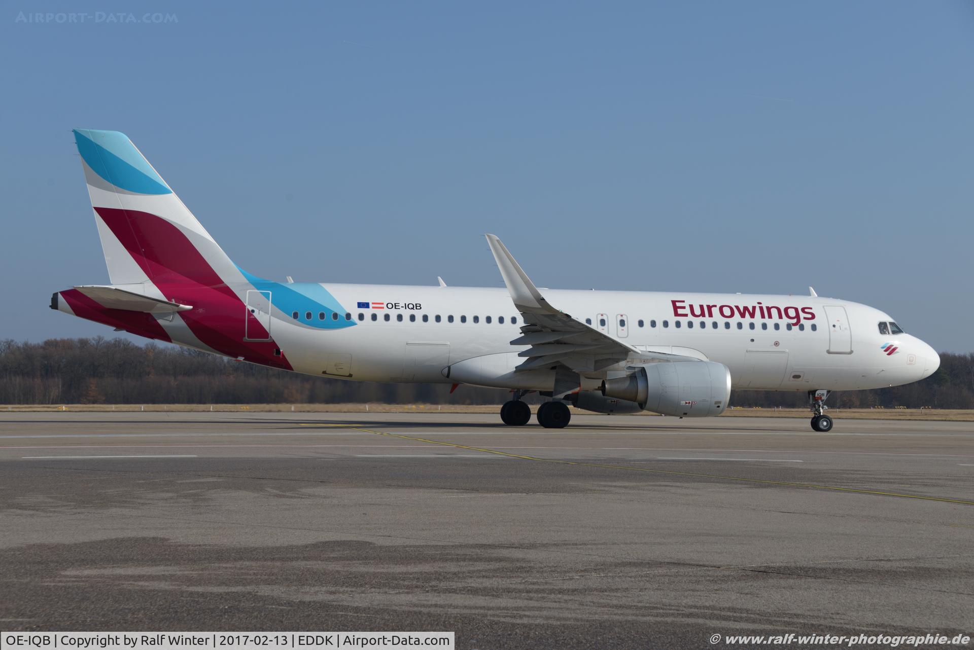 OE-IQB, 2016 Airbus A320-214 C/N 7012, Airbus A320-214(W) - EW EWG Eurowings Europe - 7012 - OE-IQB - 13.02.2017 - CGN