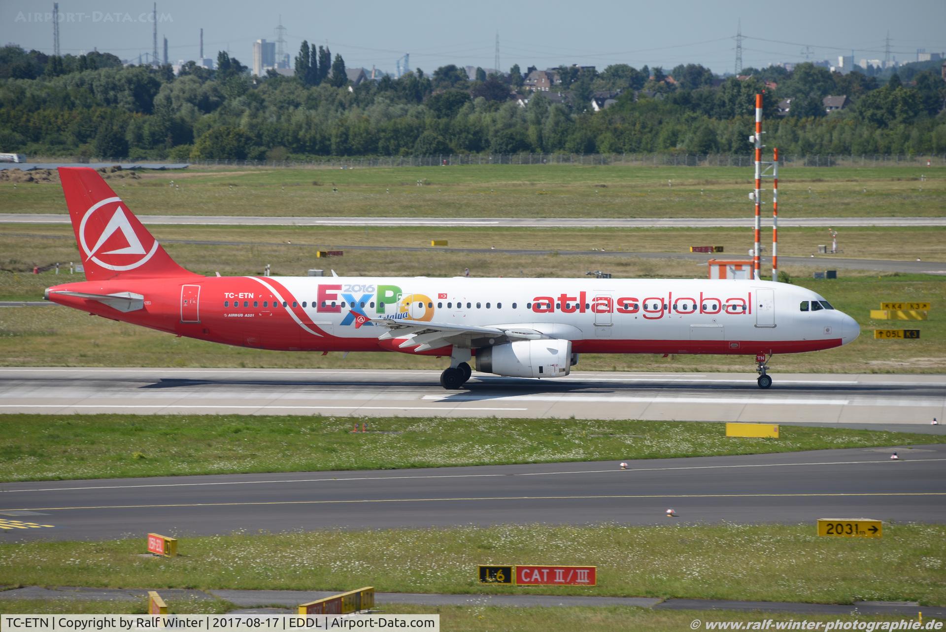 TC-ETN, 1996 Airbus A321-131 C/N 614, Airbus A321-131 - KK KKK AtlasJet 'Expo 2016 Antalya' - 614 - TC-ETN - 17.08.2017 - DUS