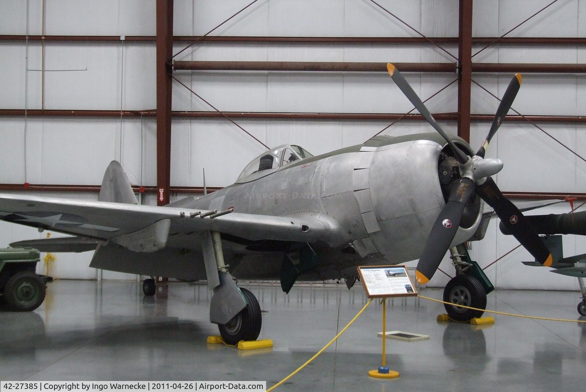 42-27385, 1942 Republic YP-47M Thunderbolt C/N Not found 42-27385, Republic YP-47M Thunderbolt at the Yanks Air Museum, Chino CA
