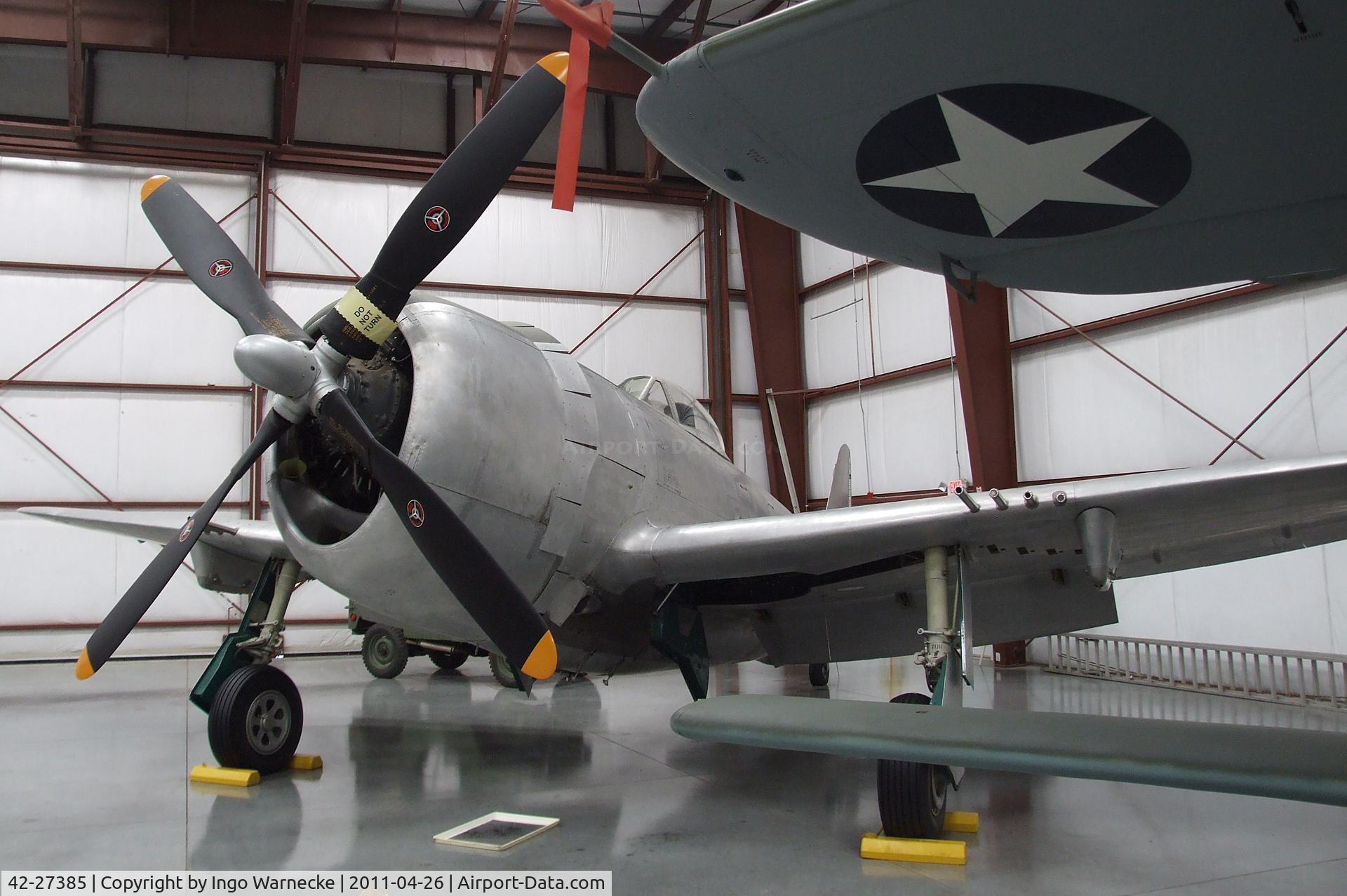 42-27385, 1942 Republic YP-47M Thunderbolt C/N Not found 42-27385, Republic YP-47M Thunderbolt at the Yanks Air Museum, Chino CA