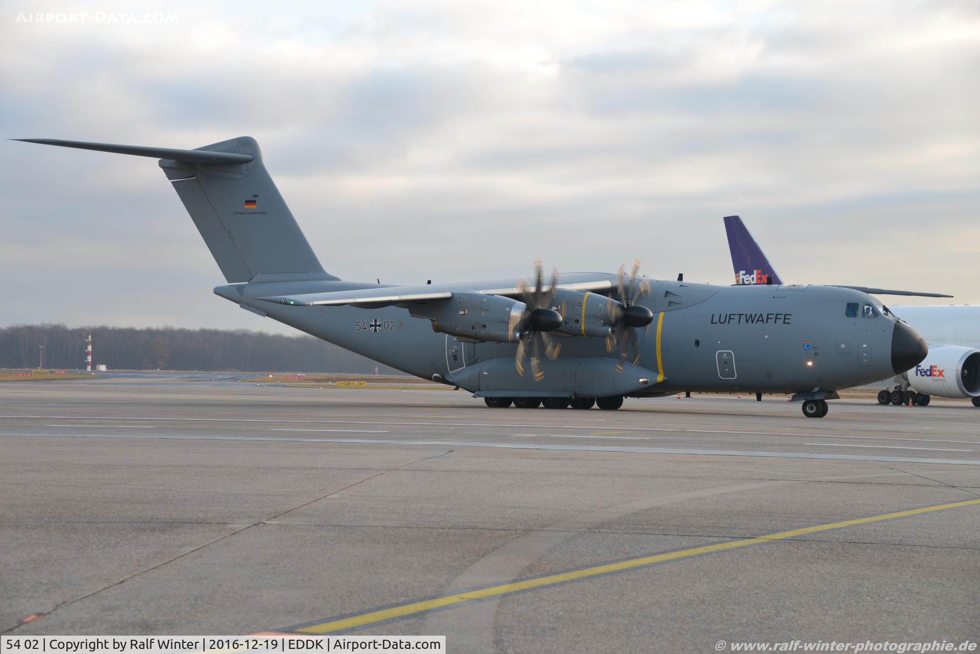 54 02, 2015 Airbus A400M Atlas C/N 029, Airbus A400M - GAF German Air Force - 29 - 54+02 - 19.12.2016 - CGN