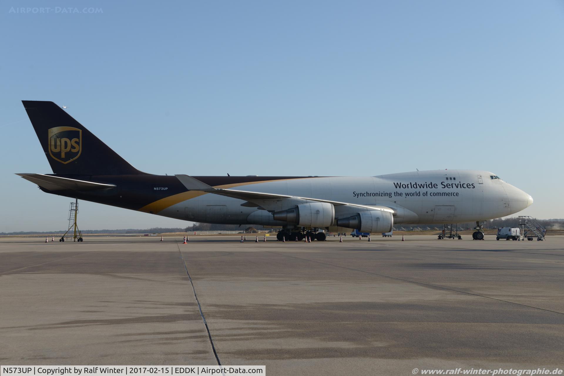 N573UP, 2008 Boeing 747-44AF C/N 35662, Boeing 747-44AF - 5X UPS United Parcel Service - 35662 - N573UP - 15.02.2017 - CGN