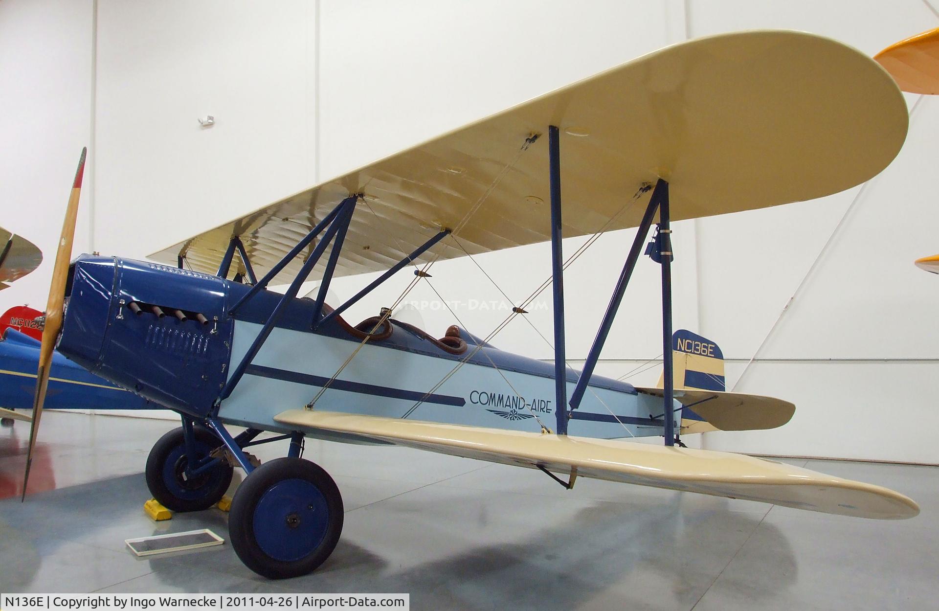 N136E, 1928 Command-aire 3C-3 C/N 532, Command-Aire 3C-3 at the Yanks Air Museum, Chino CA