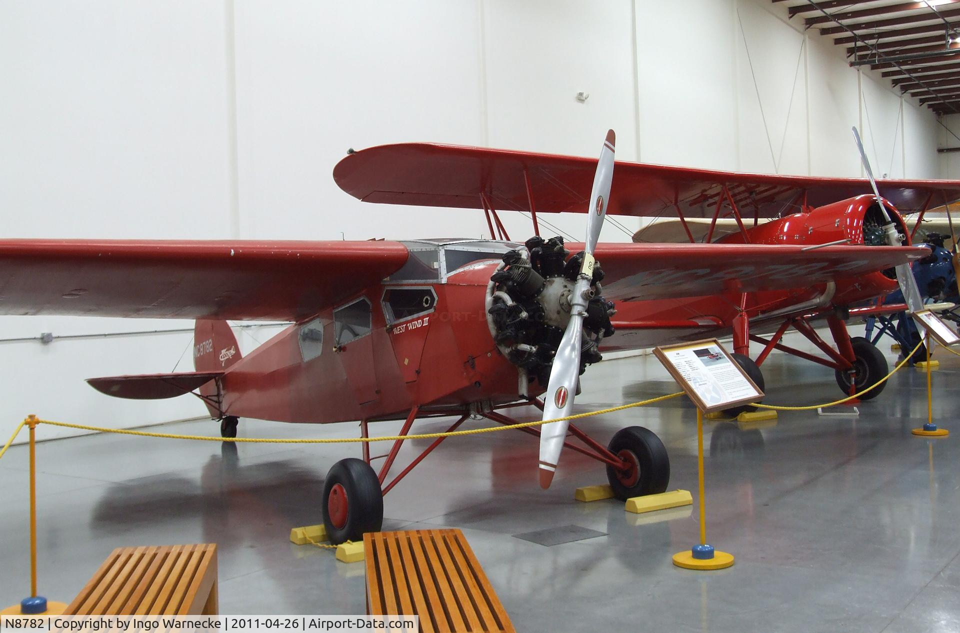 N8782, 1929 Cessna AW C/N 167, Cessna AW at the Yanks Air Museum, Chino CA