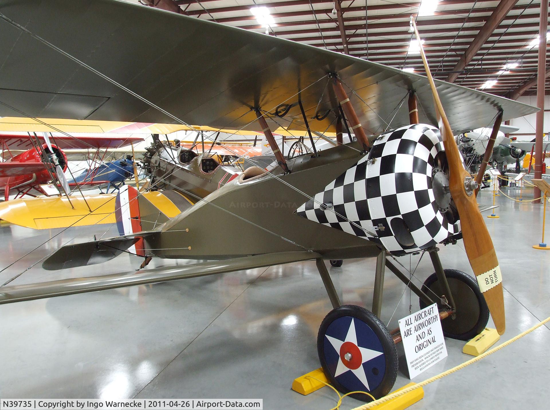 N39735, Thomas-Morse S-4C Scout C/N 39734, Thomas-Morse S-4C Scout at the Yanks Air Museum, Chino CA