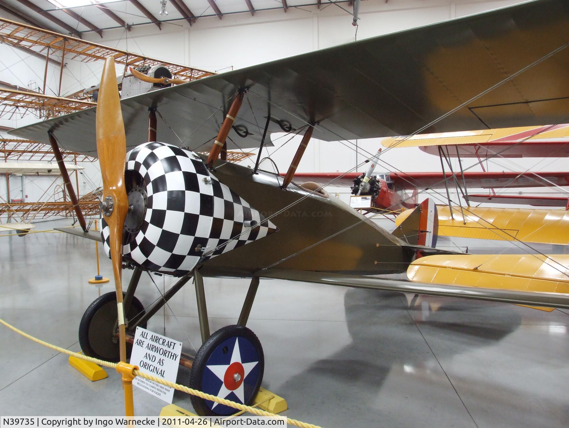 N39735, Thomas-Morse S-4C Scout C/N 39734, Thomas-Morse S-4C Scout at the Yanks Air Museum, Chino CA