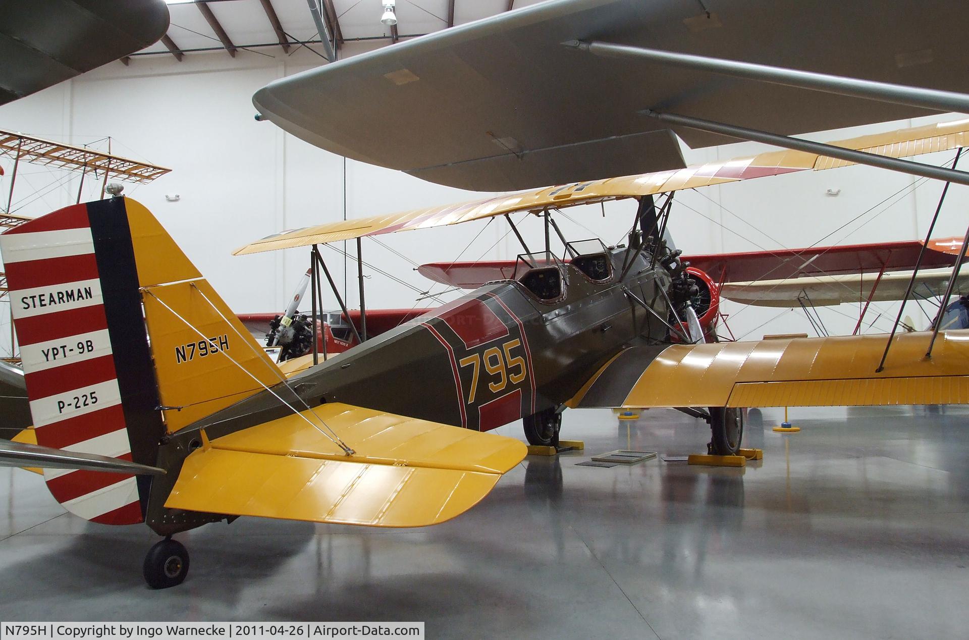N795H, 1931 Stearman 6L Cloudboy C/N 6004, Stearman 6L Cloudboy (YPT-9B) at the Yanks Air Museum, Chino CA