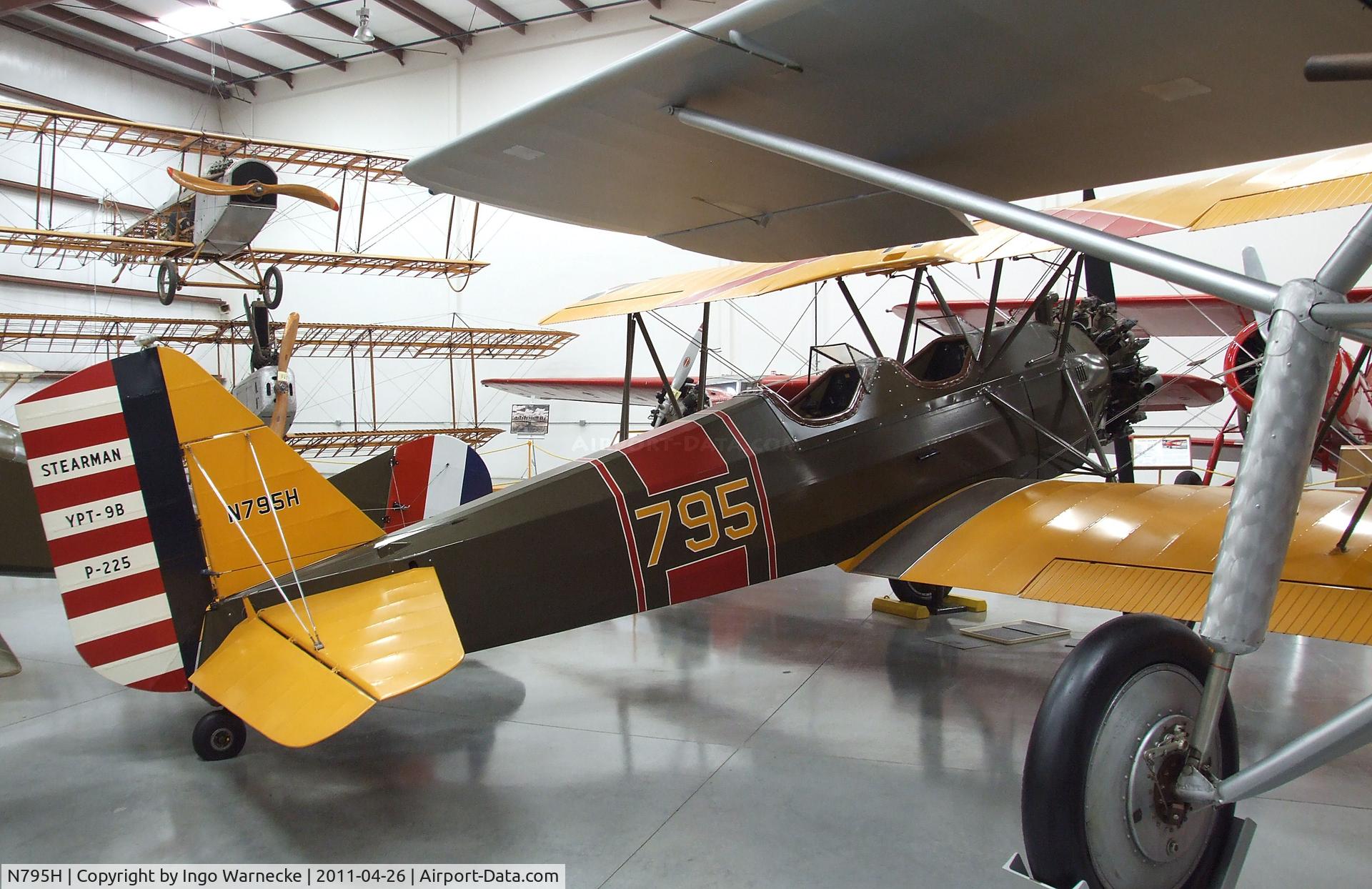N795H, 1931 Stearman 6L Cloudboy C/N 6004, Stearman 6L Cloudboy (YPT-9B) at the Yanks Air Museum, Chino CA