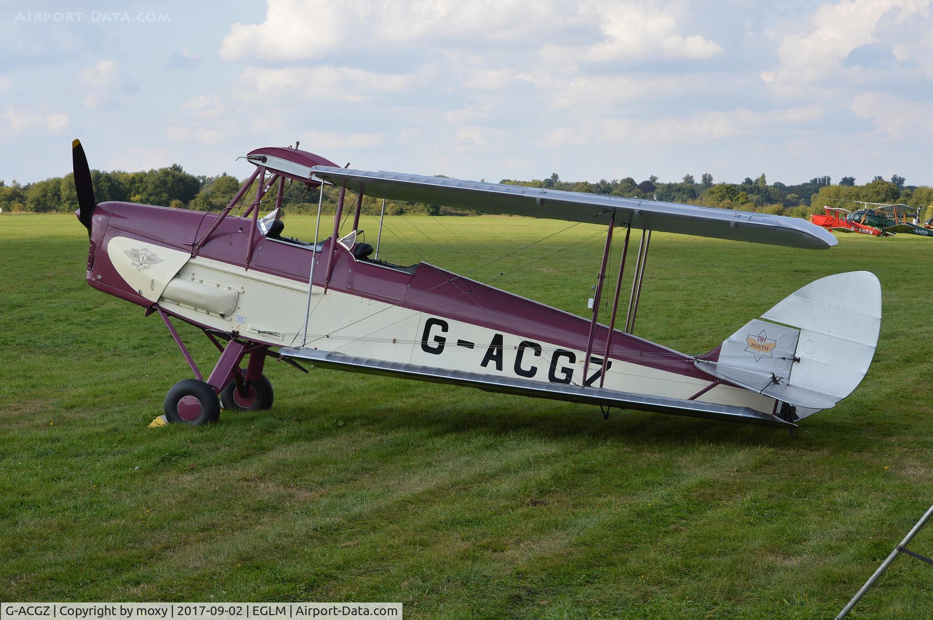 G-ACGZ, 1933 De Havilland DH-60G III Moth Major C/N 5030, De Havilland DH-60G III Moth Major with wings folded at White Waltham.
