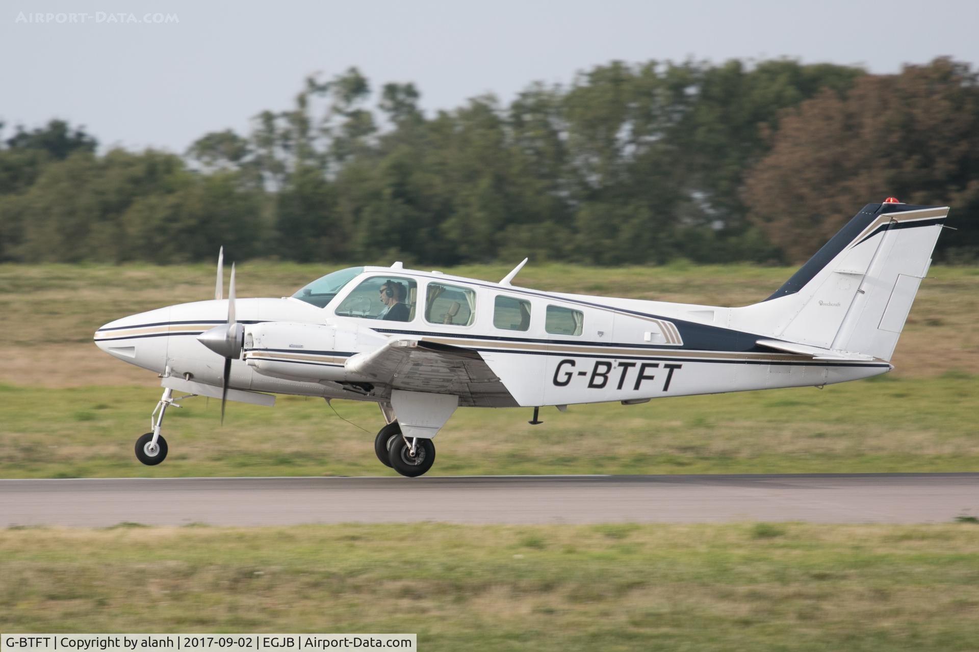 G-BTFT, 1979 Beech 58 Baron Baron C/N TH-979, Evening departure from Guernsey