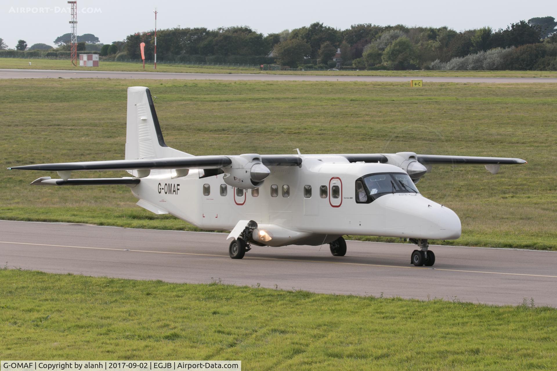 G-OMAF, 1986 Dornier 228-202K C/N 8112, Aurigny Air Services arrival in Guernsey from Alderney
