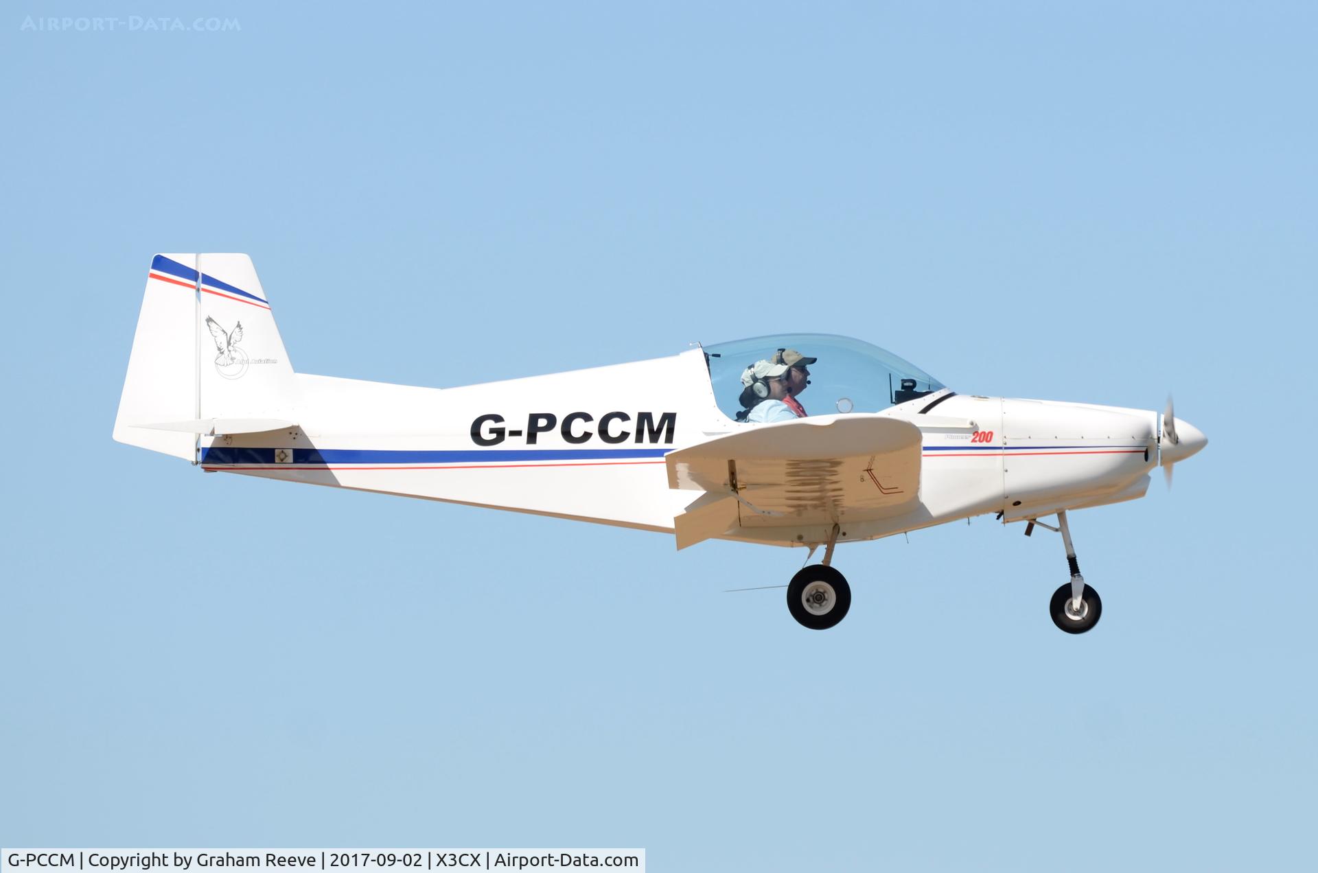 G-PCCM, 2014 Alpi Aviation Pioneer 200-M C/N LAA 334-15250, Landing at Northrepps.
