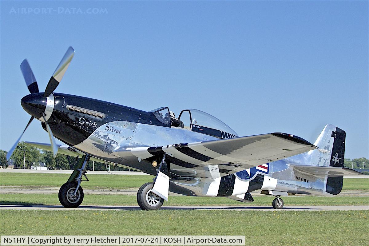 N51HY, 1944 North American P-51D Mustang C/N 124-48192, At 2017 EAA AirVenture at Oshkosh