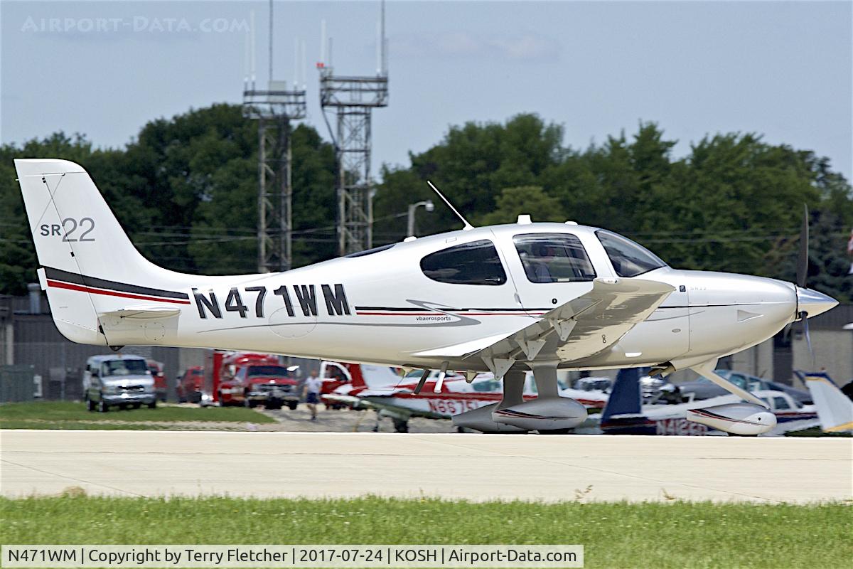 N471WM, 2011 Cirrus SR22 C/N 3801, At 2017 EAA AirVenture at Oshkosh