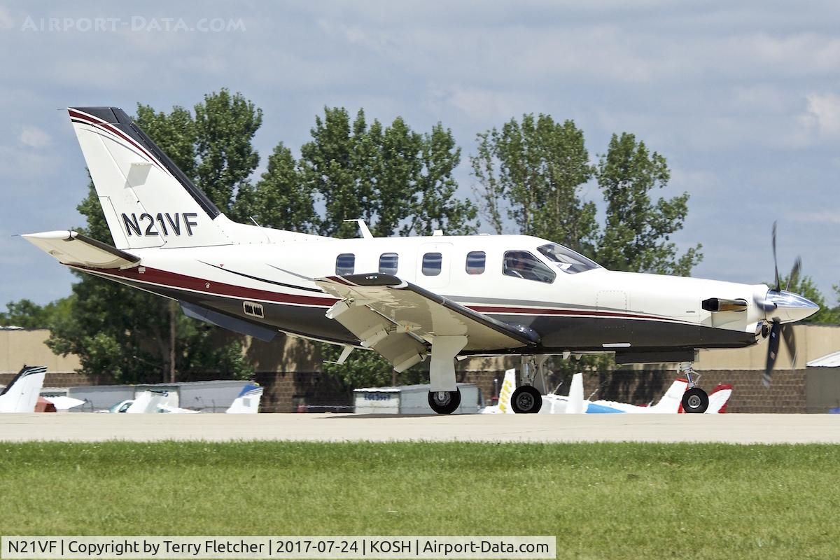 N21VF, Socata TBM-700 C/N 592, At 2017 EAA AirVenture at Oshkosh