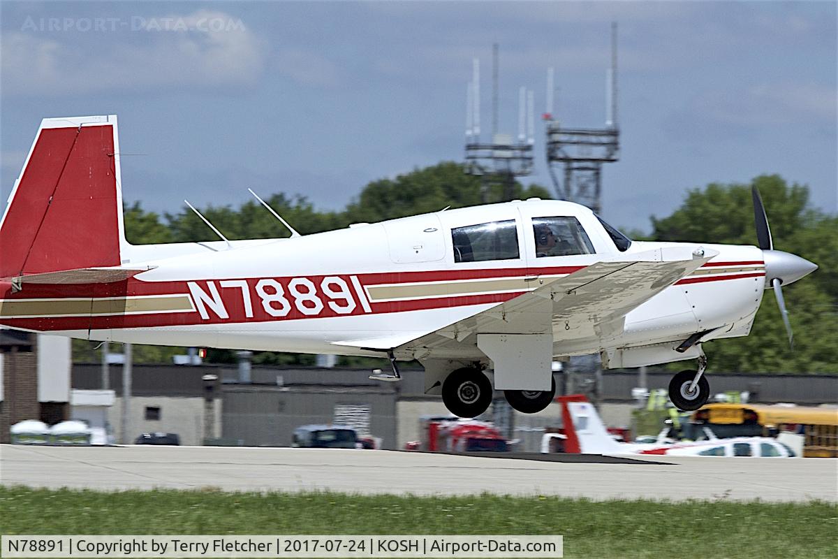 N78891, 1964 Mooney M20C Ranger C/N 2906, At 2017 EAA AirVenture at Oshkosh