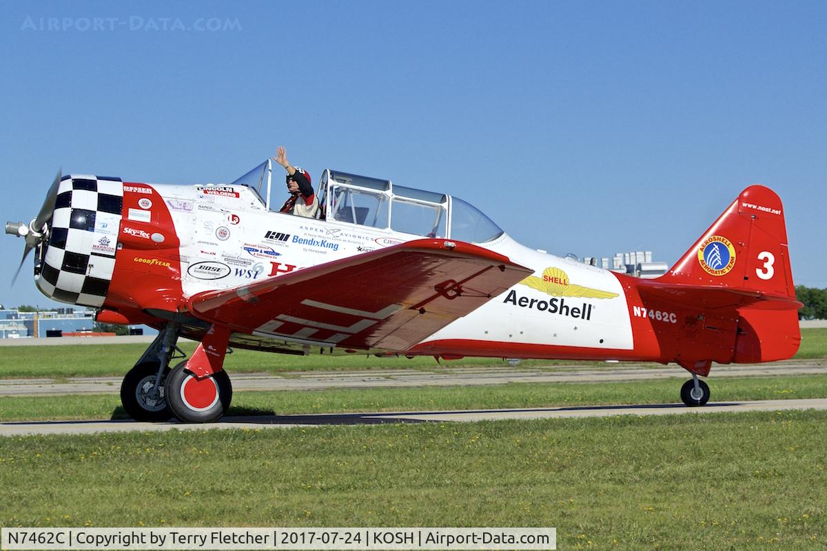 N7462C, North American AT-6B Texan C/N 121-43211, At 2017 EAA AirVenture at Oshkosh
