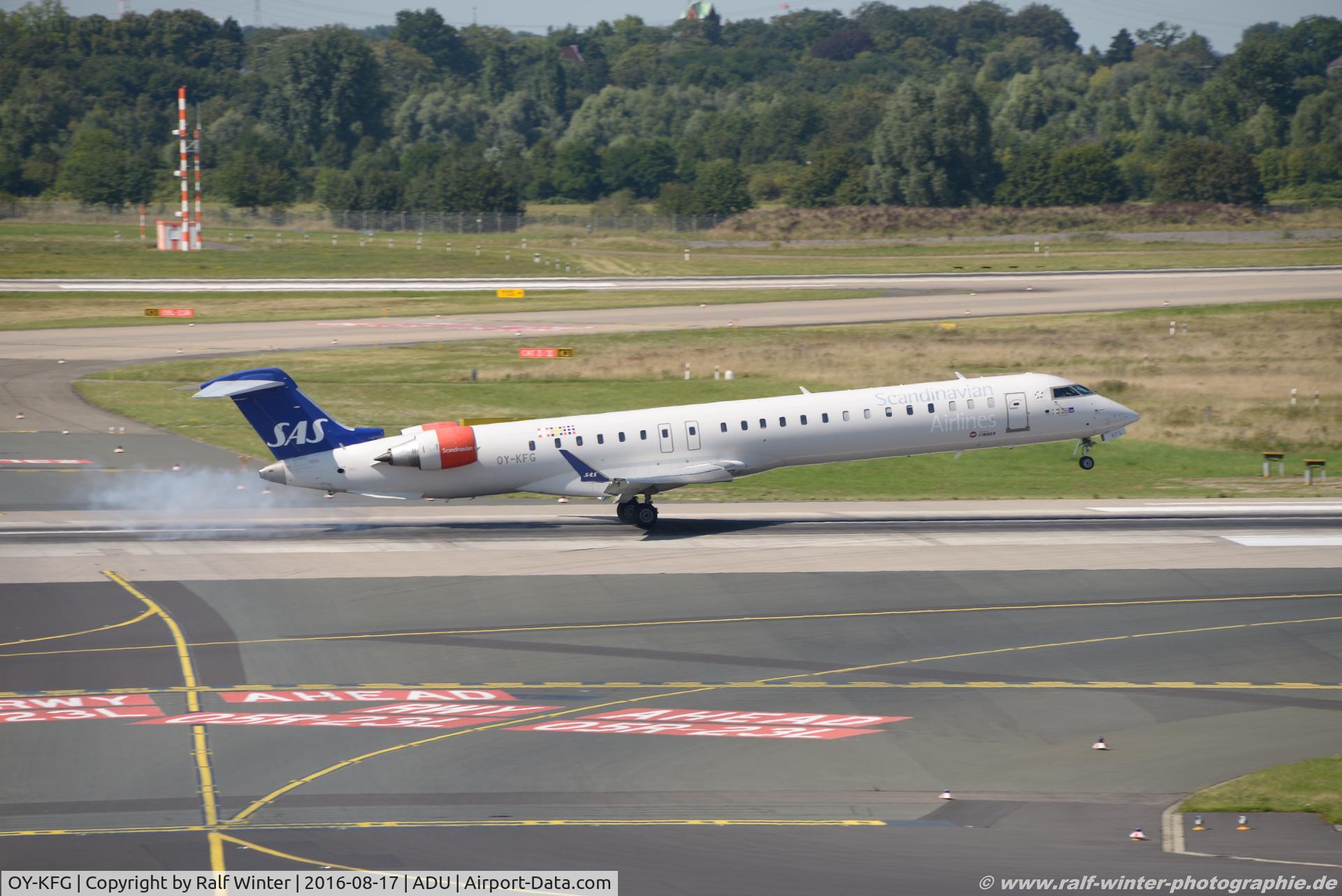 OY-KFG, 2009 Bombardier CRJ-900ER (CL-600-2D24) C/N 15237, Bombardier CL-600-2D24 CRJ-900 - SK SAS SAS Denmark 'Maria Viking' - 15237 - OY-KFG - 17.08.2016 - DUS