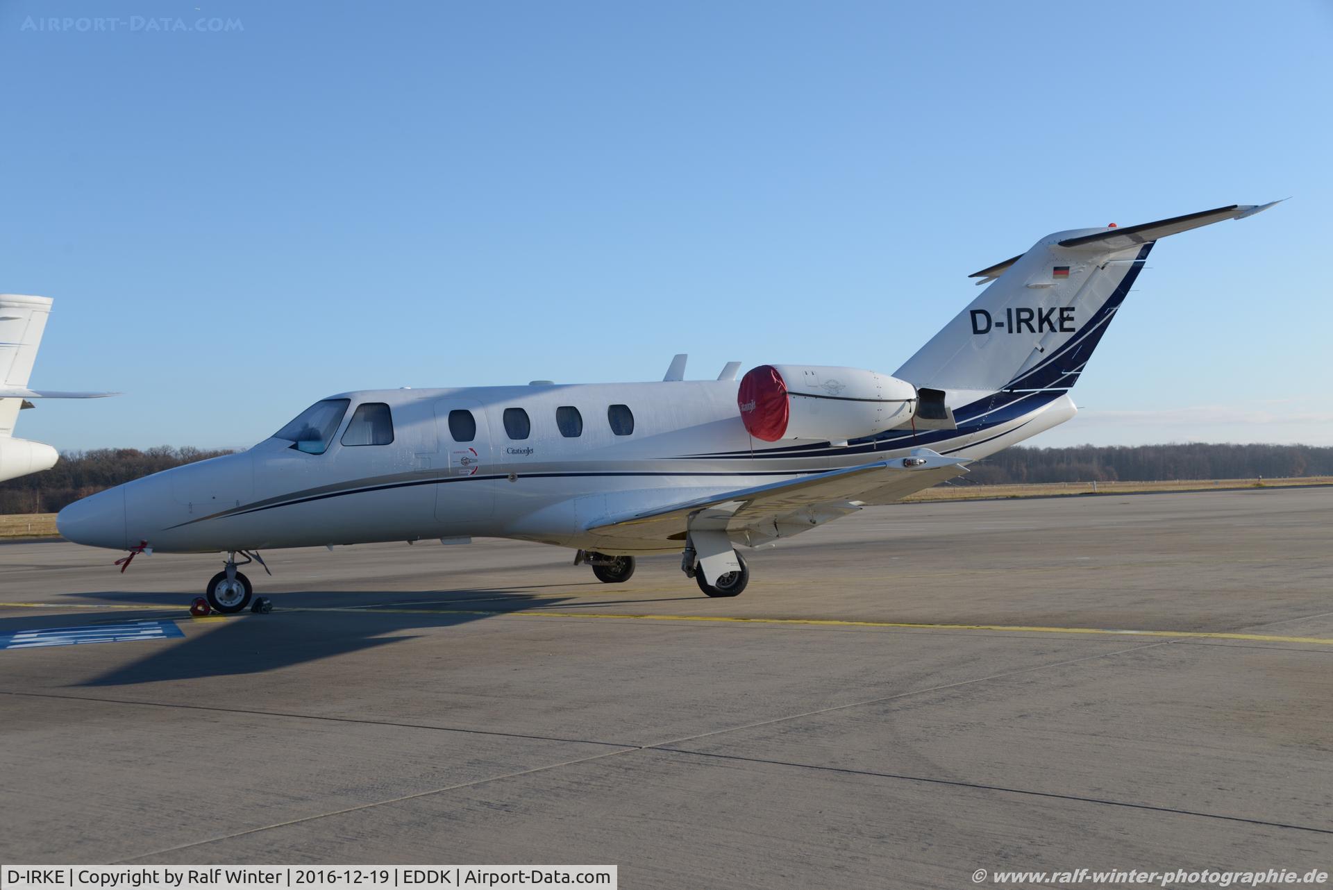 D-IRKE, 1995 Cessna 525 CitationJet C/N 525-0123, Cessna 525 CitationJet 1 - CLU Triple Alpha - 525-0123 - D-IRKE - 19.12.2016 - CGN