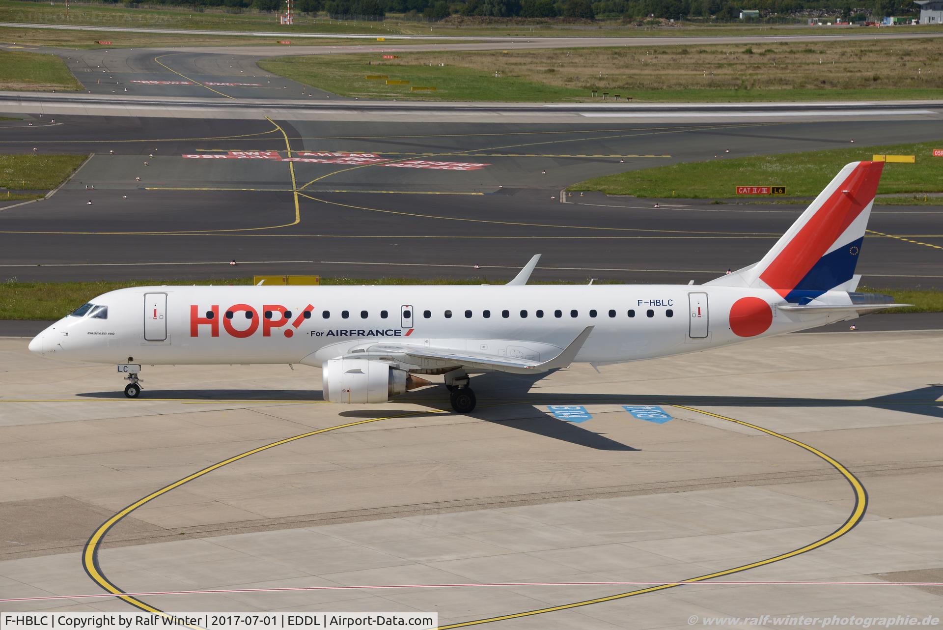 F-HBLC, 2007 Embraer 190AR (ERJ-190-100IGW) C/N 19000080, Embraer ERJ-190LR 190-100LR - A5 HOP HOP! for Air France - 19000080 - F-HBLC - 01.07.2017 - DUS