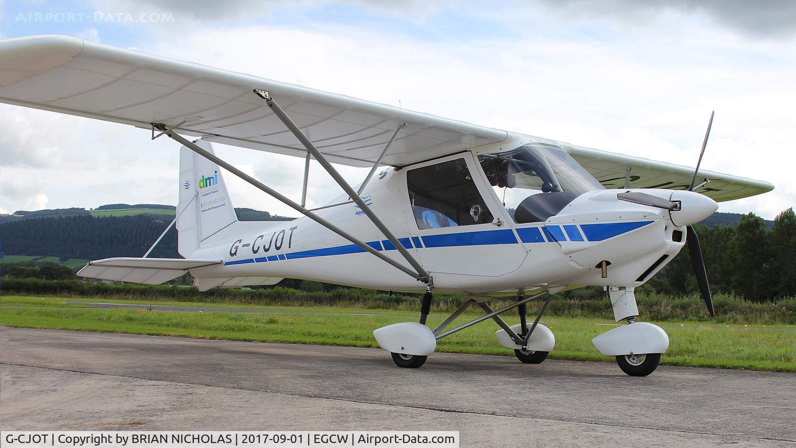 G-CJOT, 2016 Comco  Ikarus C42 FB80 Bravo C/N 1606-7459, Visiting Welshpool.
