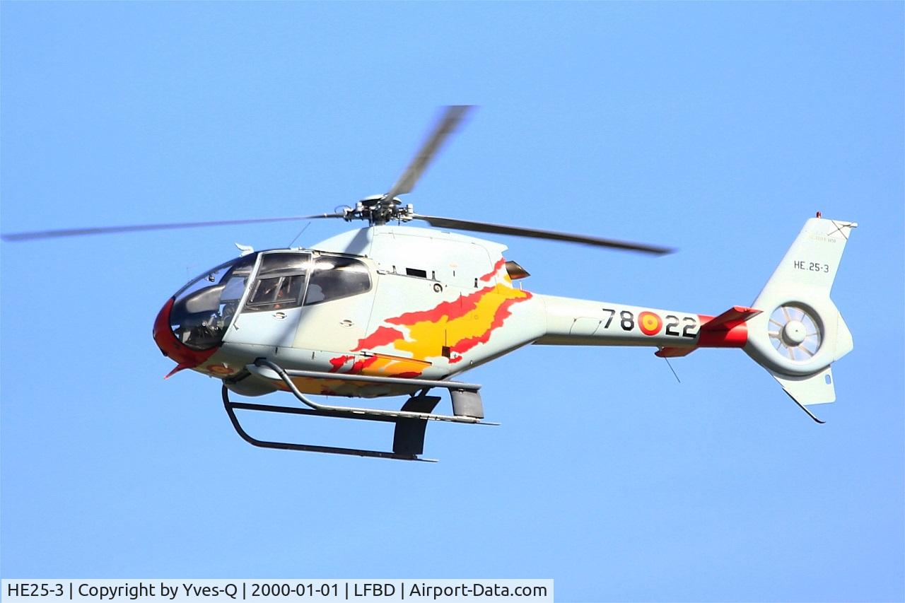 HE25-3, 2000 Eurocopter EC-120B Colibri C/N 1150, Spanish ASPA Team Eurocopter EC-120B Colibri, Take off rwy 23, Bordeaux-Mérignac Air Base 106 (LFBD-BOD) Open day 2017