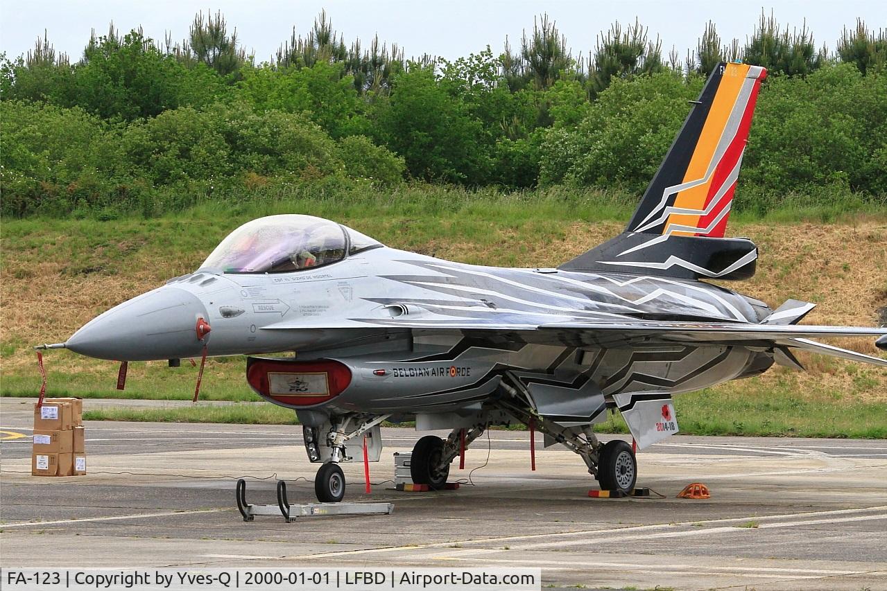 FA-123, SABCA F-16AM Fighting Falcon C/N 6H-123, Belgian Air Force SABCA F-16AM Fighting Falcon, Flight line, Bordeaux-Mérignac Air Base 106 (LFBD-BOD) Open day 2017