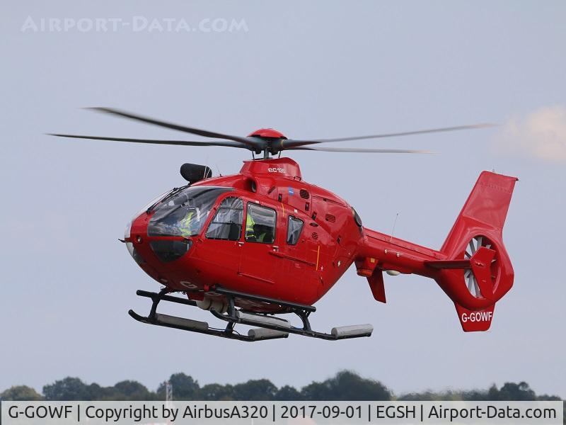 G-GOWF, 2009 Eurocopter EC-135T-2+ C/N 0785, Making a nice entrance