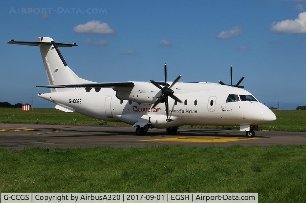 G-CCGS, 1998 Dornier 328-100 C/N 3101, 1st September ,first day Loganair operates as single airline following the termination of being a Flybe franchise operator