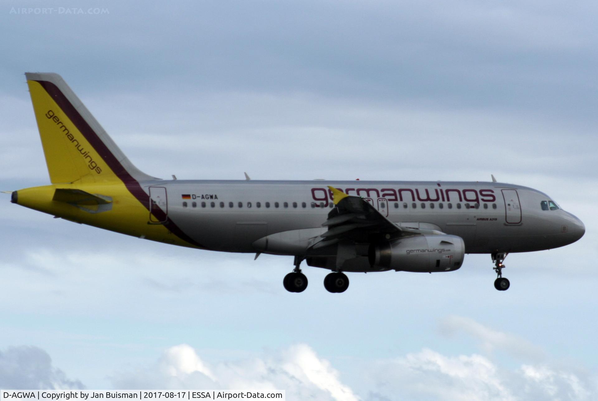 D-AGWA, 2006 Airbus A319-132 C/N 2813, Germanwings