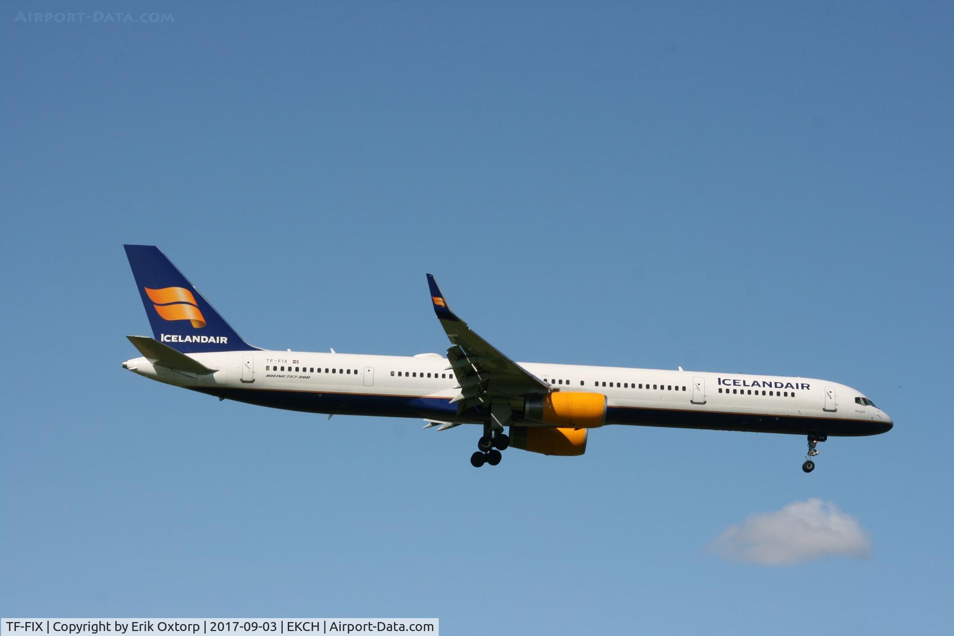 TF-FIX, 2002 Boeing 757-308 C/N 29434, TF-FIX landing rw 04L