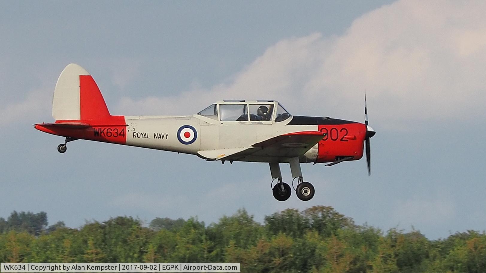WK634, 1952 De Havilland DHC-1 Chipmunk T.10 C/N C1/0648, Landing at Prestwick
