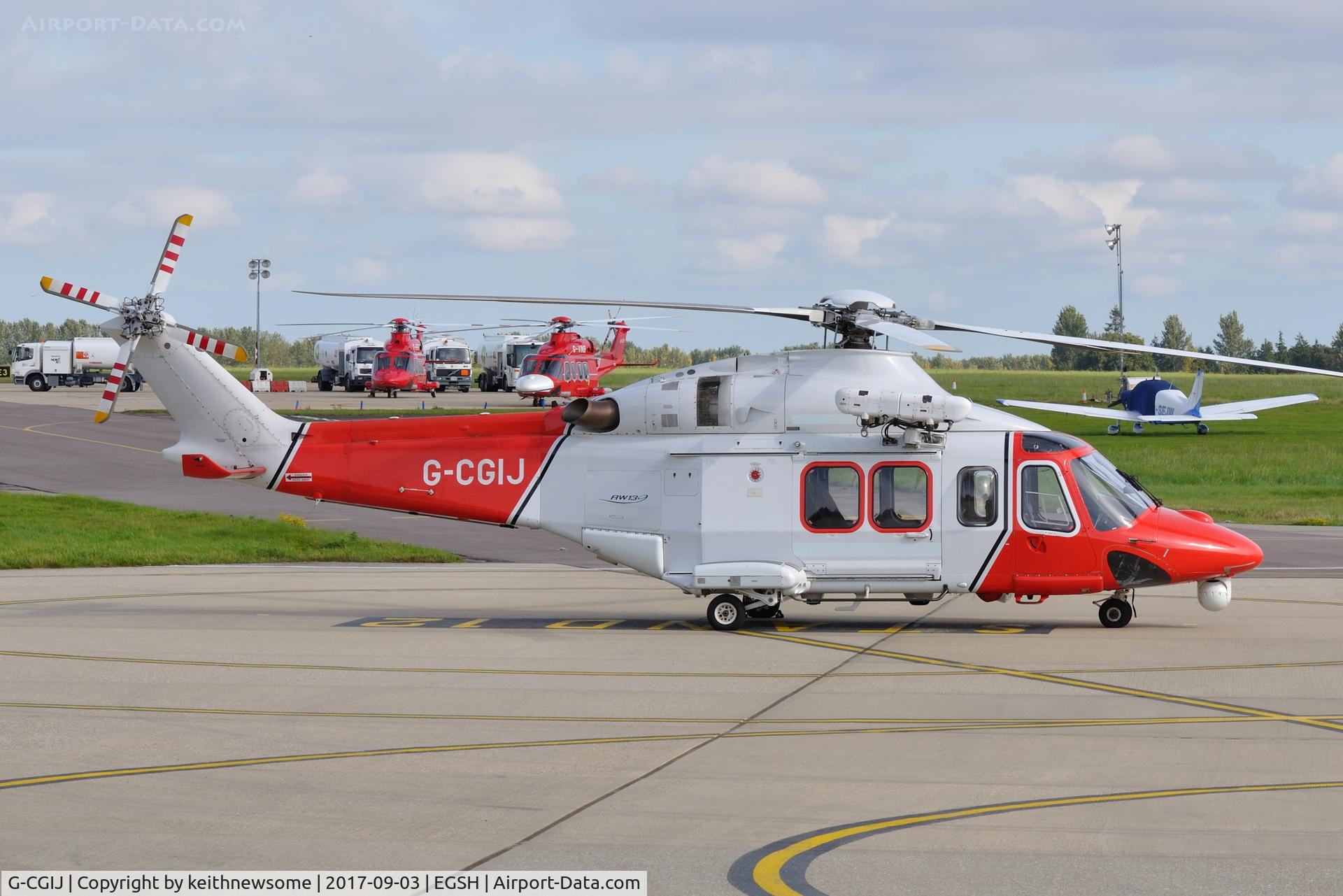 G-CGIJ, 2007 AgustaWestland AW-139 C/N 31203, Rare outside view.