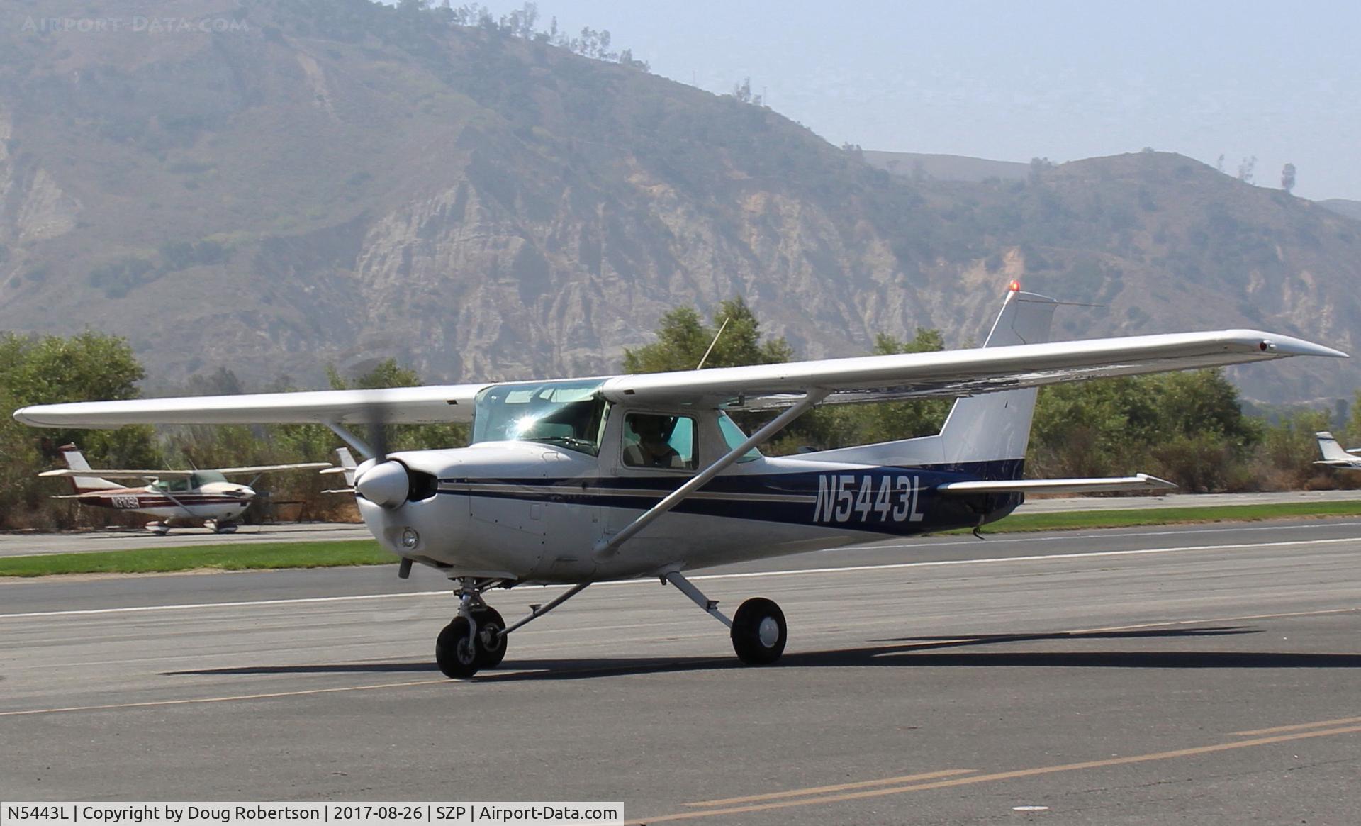 N5443L, 1980 Cessna 152 C/N 15284315, 1980 Cessna 152, Lycoming O-235 115 Hp, taxi back