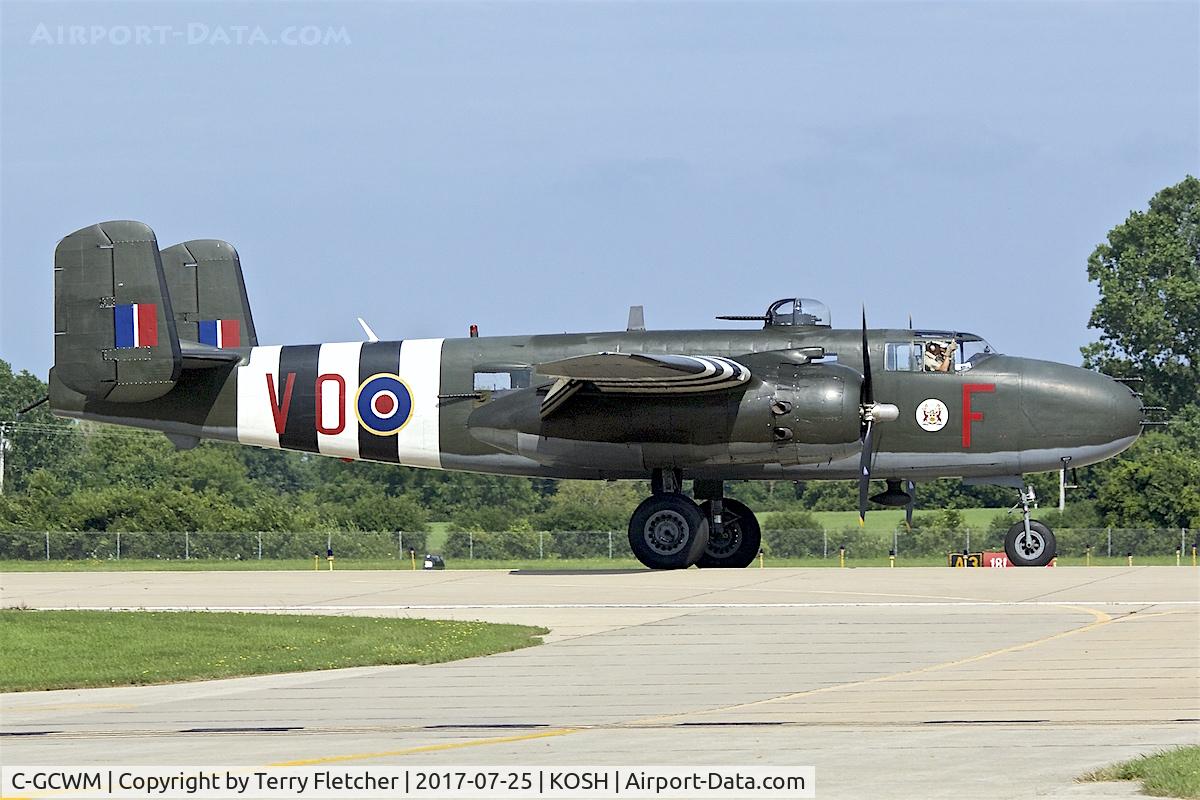 C-GCWM, 1945 North American B-25J Mitchell Mitchell C/N 108-47734, at 2017 AirVenture at Oshkosh