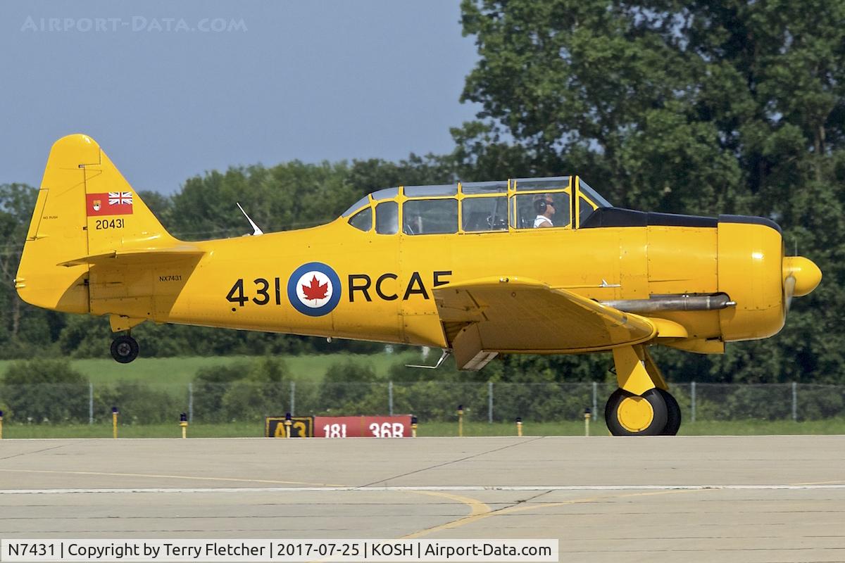 N7431, 1952 Canadian Car & Foundry Harvard MK IV C/N CCF4 222, at 2017 AirVenture at Oshkosh