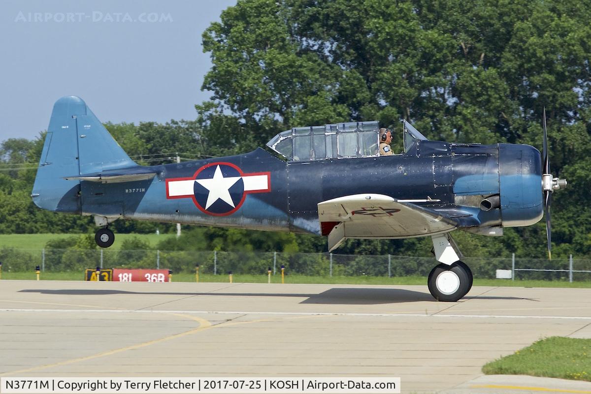 N3771M, North American SNJ-5C (AT-6D) Texan Texan C/N 88-17109, at 2017 AirVenture at Oshkosh