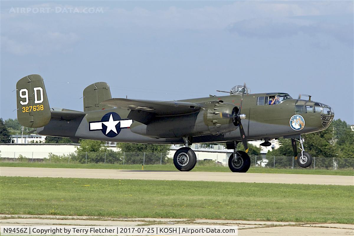 N9456Z, 1943 North American TB-25N Mitchell C/N 108-33214, at 2017 AirVenture at Oshkosh