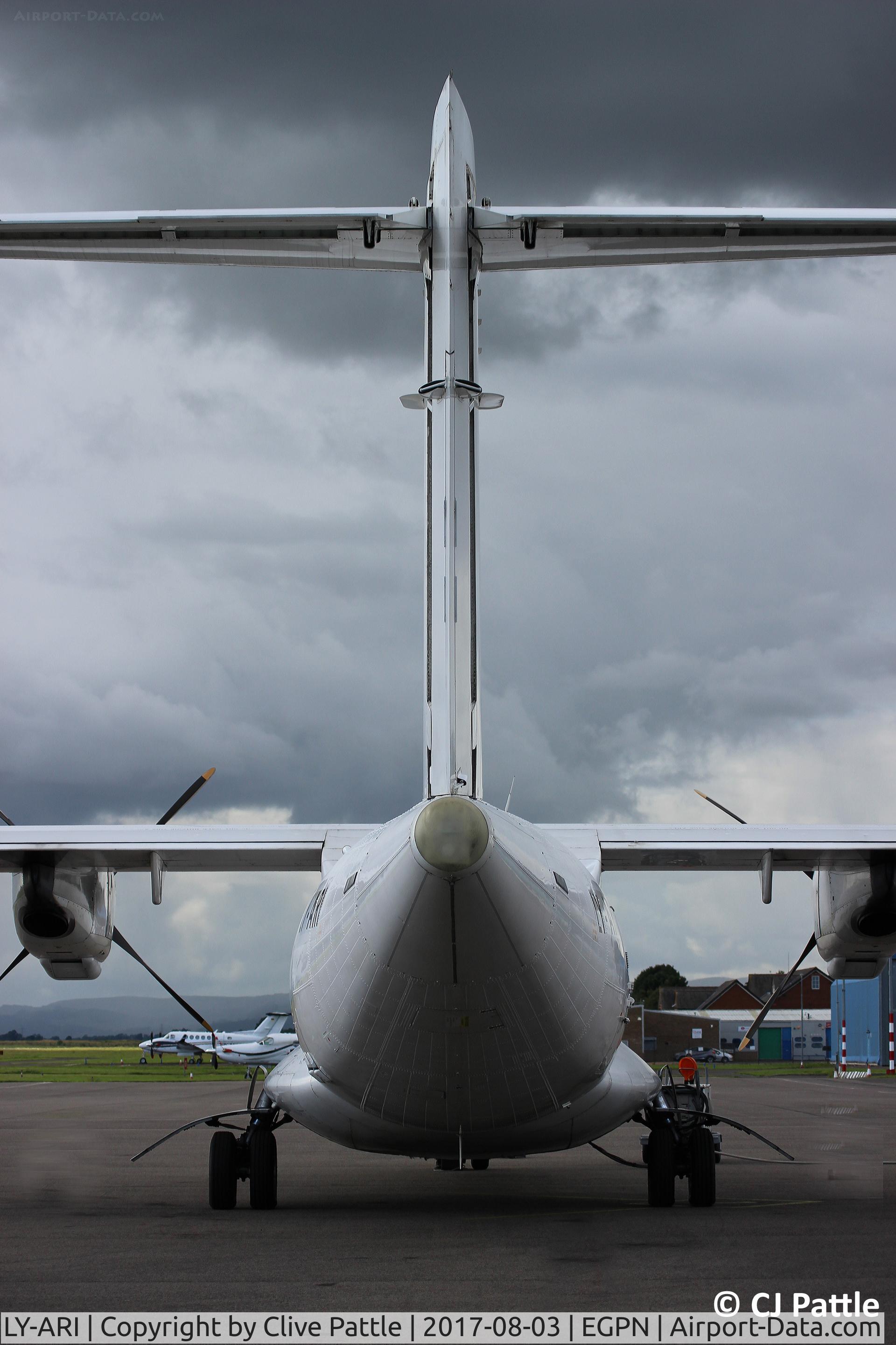 LY-ARI, 1986 ATR 42-312 C/N 012A, On lease to Flybe for EGPN - EGSS scheduled services