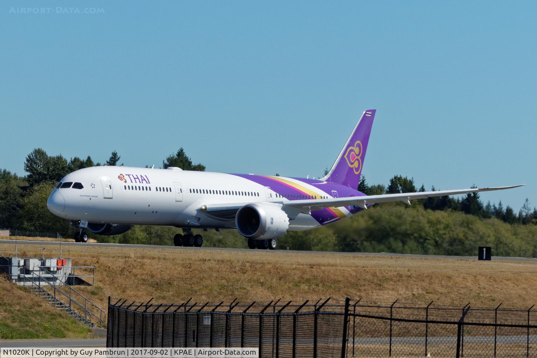 N1020K, 2017 Boeing 787-9 Dreamliner Dreamliner C/N 38777, Ready to depart