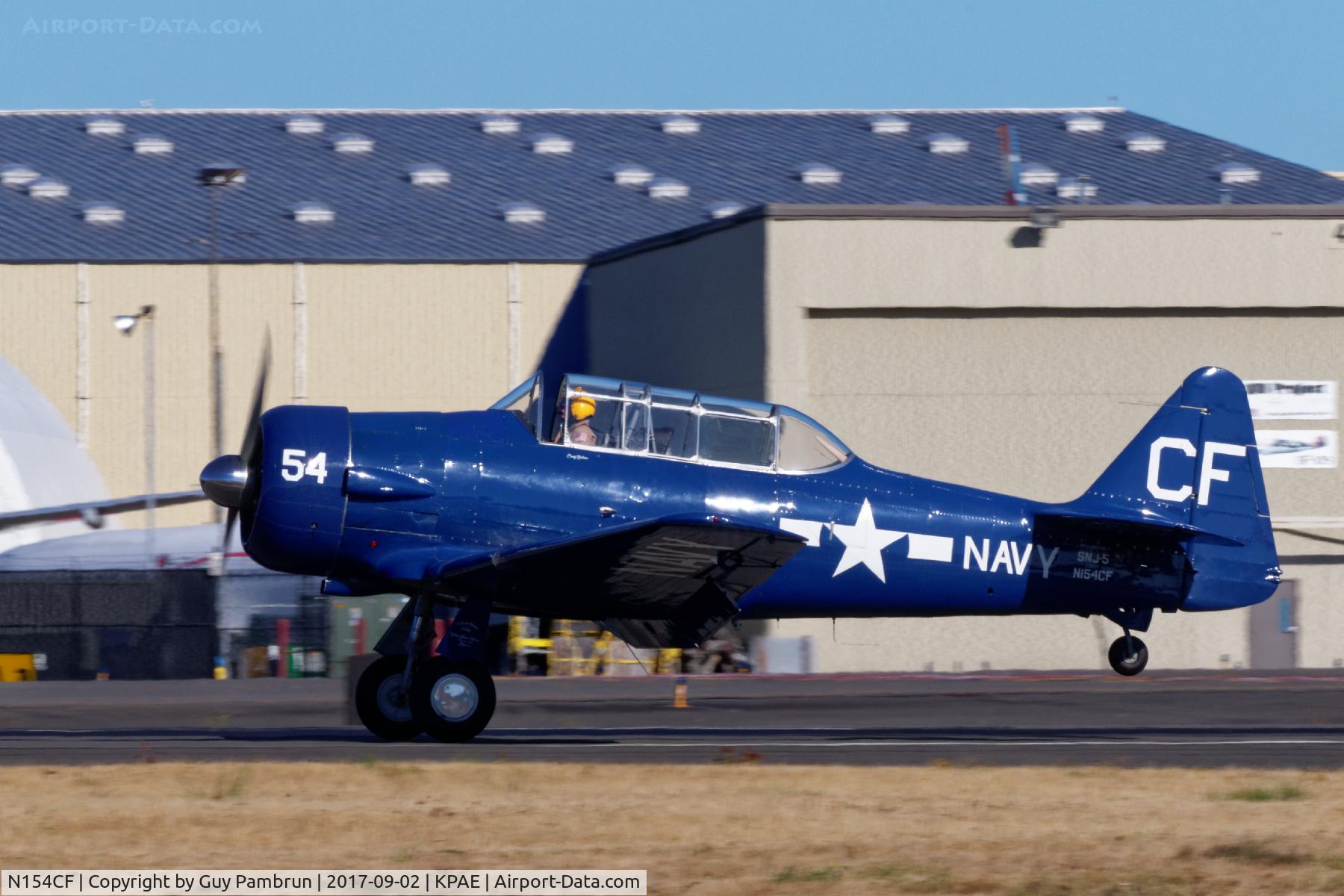 N154CF, 1960 North American SNJ-5 Texan Texan C/N 88-15173, Vintage Aircraft Weekend @ Historic Flight Foundation
Payne Field, Mukilteo, WA Sept 2, 2017