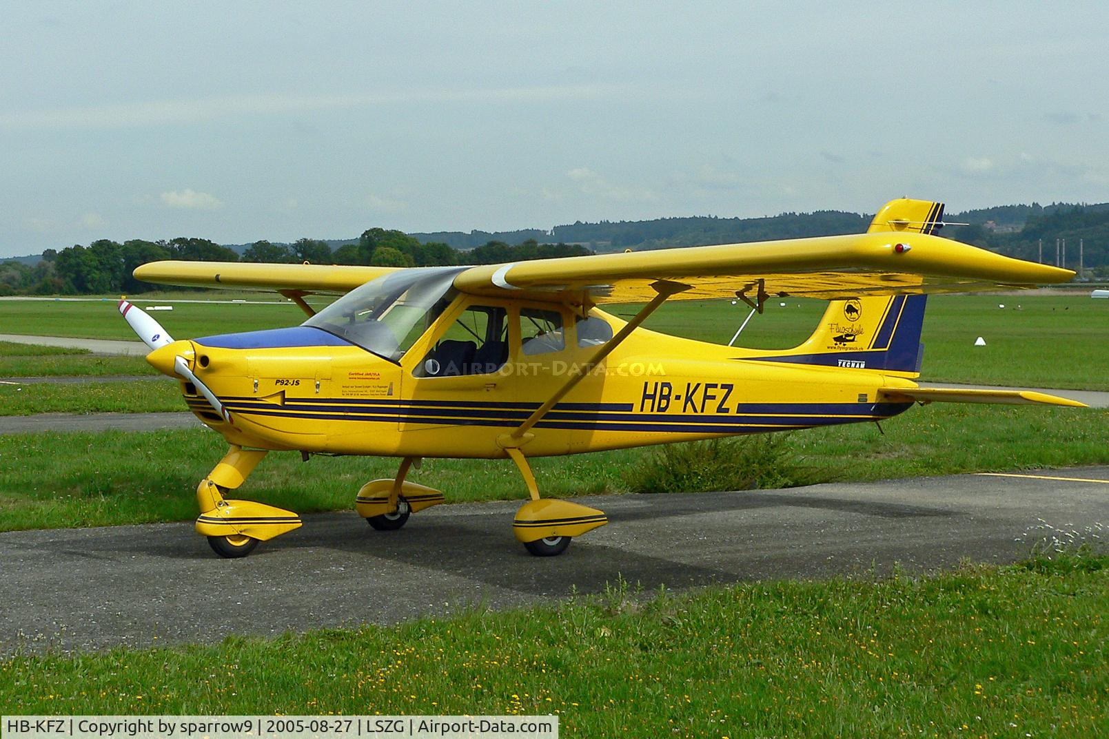 HB-KFZ, 2002 Tecnam P-92JS Echo C/N 22, at Grenchen airport