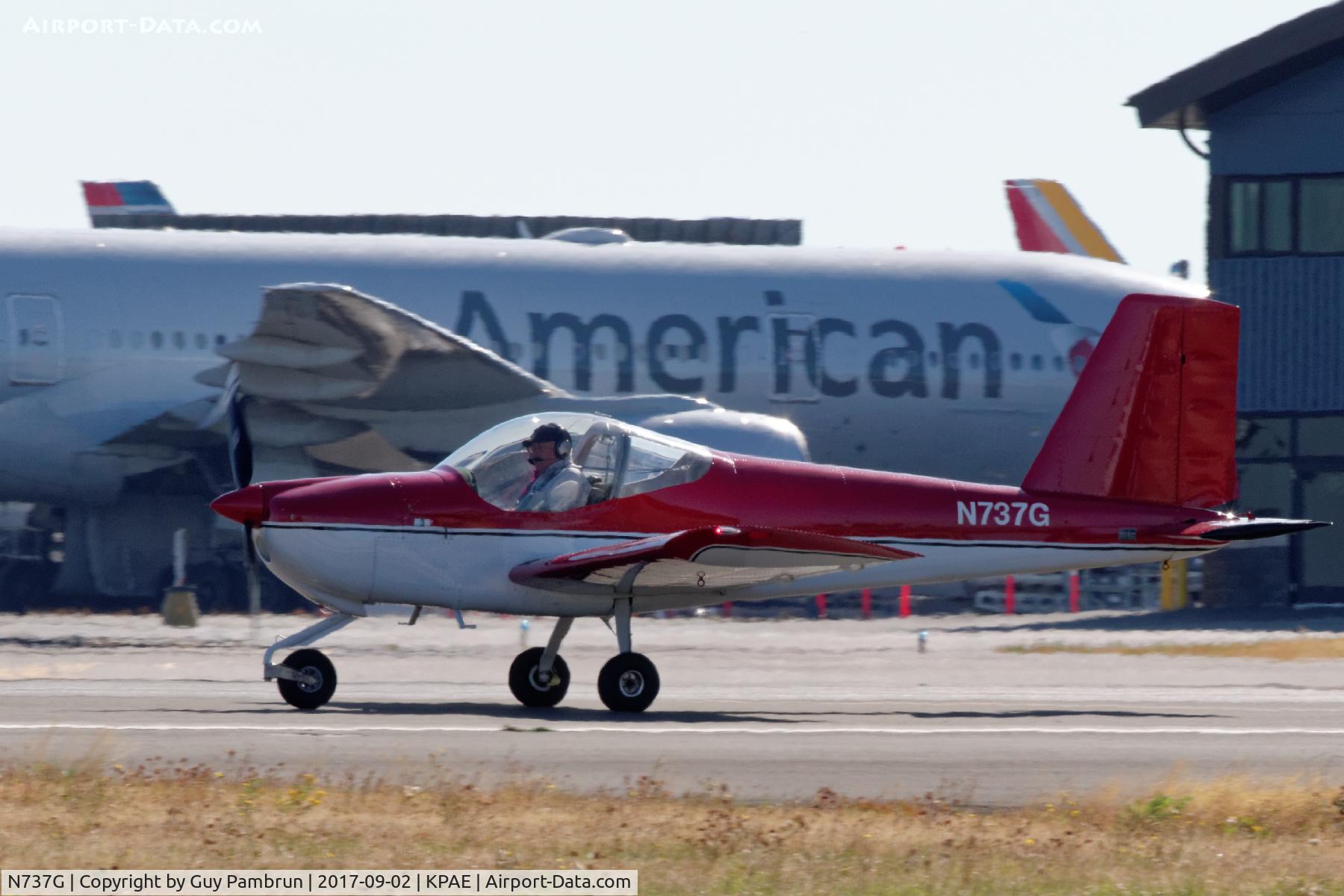 N737G, 2012 Vans RV-12 C/N 120302, Departing