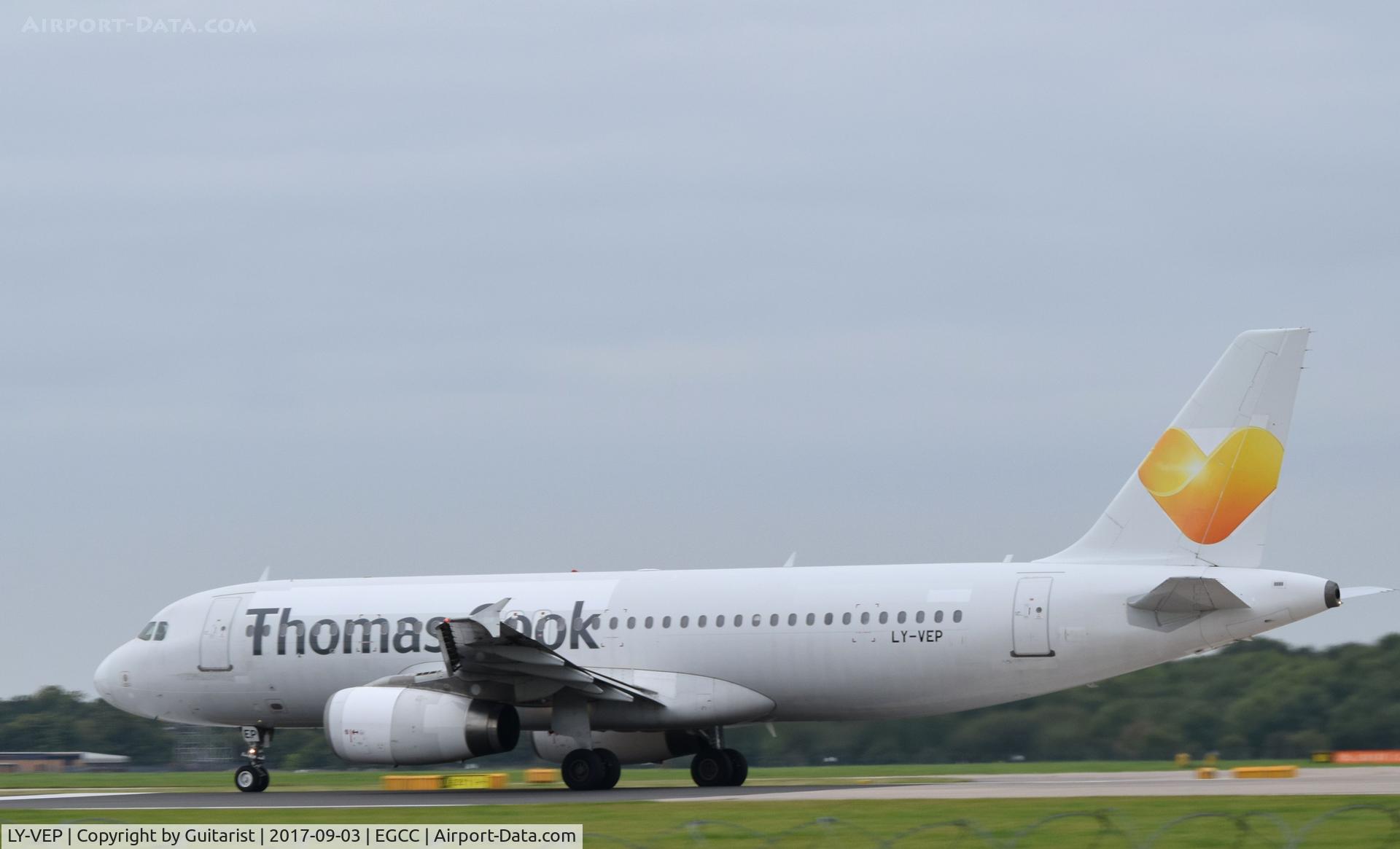 LY-VEP, 1995 Airbus A320-233 C/N 558, At Manchester