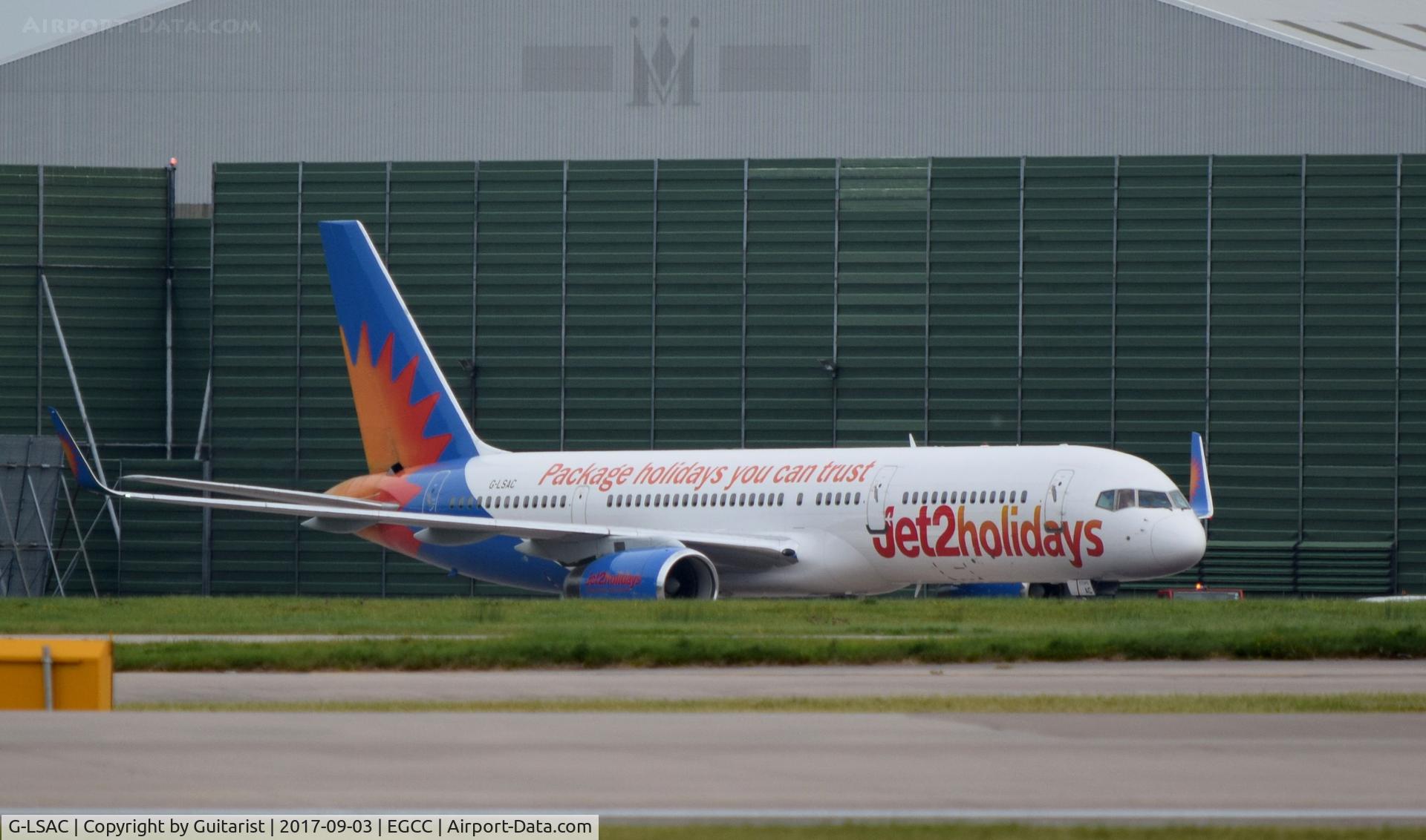 G-LSAC, 1992 Boeing 757-23A C/N 25488, At Manchester