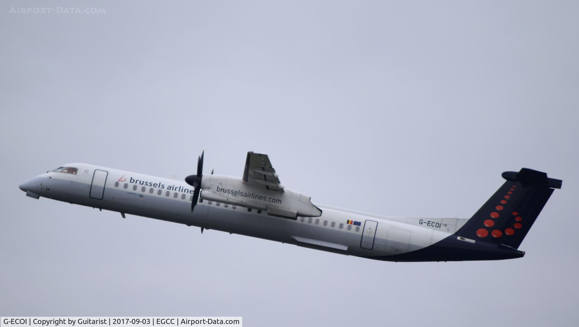 G-ECOI, 2008 De Havilland Canada DHC-8-402Q Dash 8 C/N 4224, At Manchester