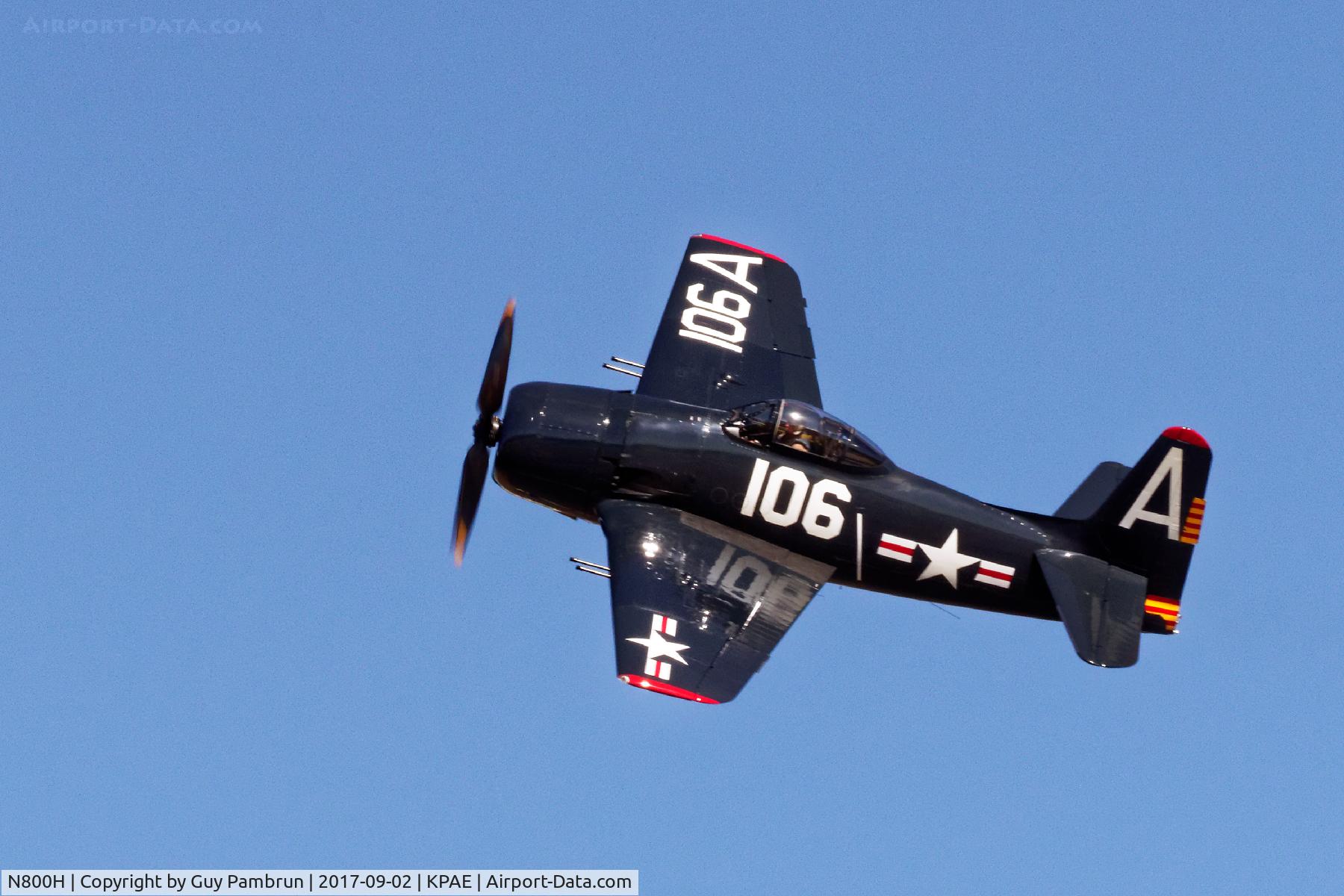 N800H, 1949 Grumman F8F-2 (G58) Bearcat C/N D.1126, Vintage Aircraft Weekend @ Historic Flight Foundation Payne Field, Mukilteo, WA Sept 2, 2017